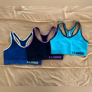 3 EUC Under Armour sports bras